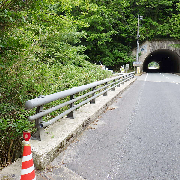 橋梁用防護柵（高欄）の施工事例　※事故に伴う部分修繕