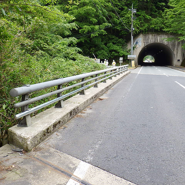 橋梁用防護柵（高欄）の施工事例　※事故に伴う部分修繕