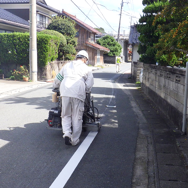 道路区画線（実践）の施工事例